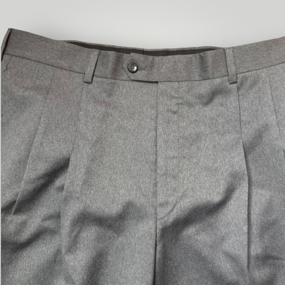 Jos. A. Bank Executive Collection Gray 100% Wool Pleated Dress Pants Mens 35RNWT - Picture 5 of 13